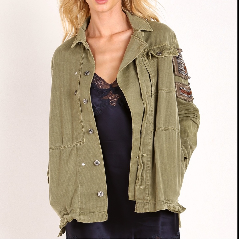 Free People • Embellished Military Army Jacket